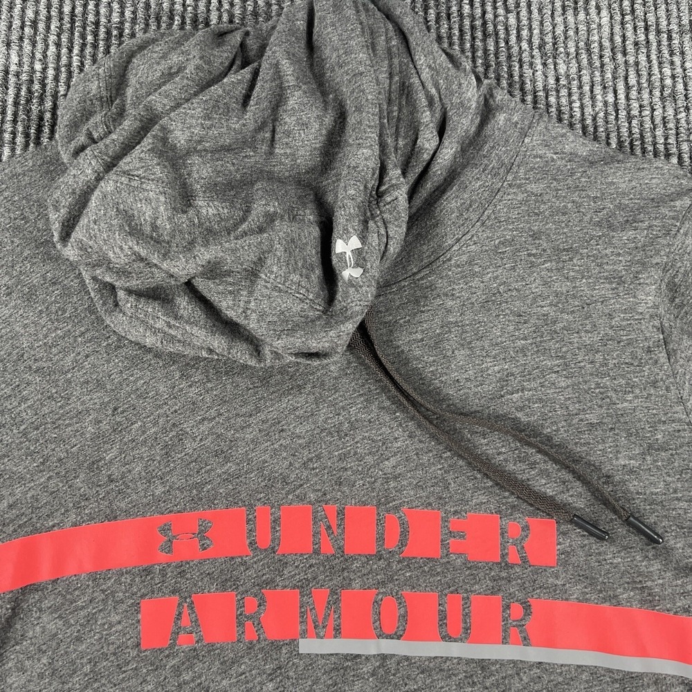 Under Armour Hoodie Tee Womens Small Gray Long Sleeve Active Lightweight